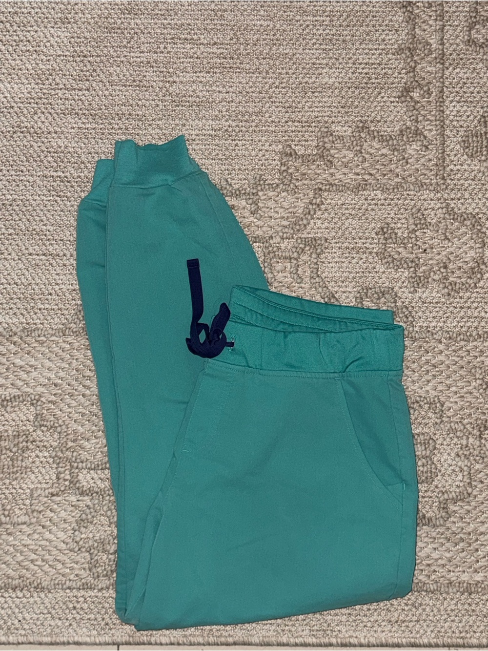 Figs Joggers Womens XL Surgical green  teal Zamora Scrub Drawstring Cargo Pants